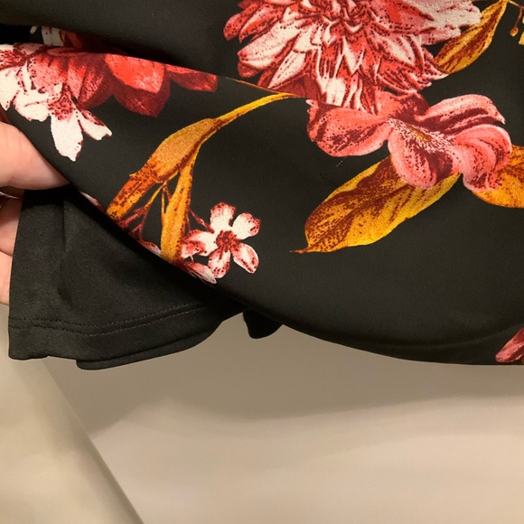 Reitmans 2X Fall Floral Mini Dress Lined Cap Sleeve - Picture 4 of 10